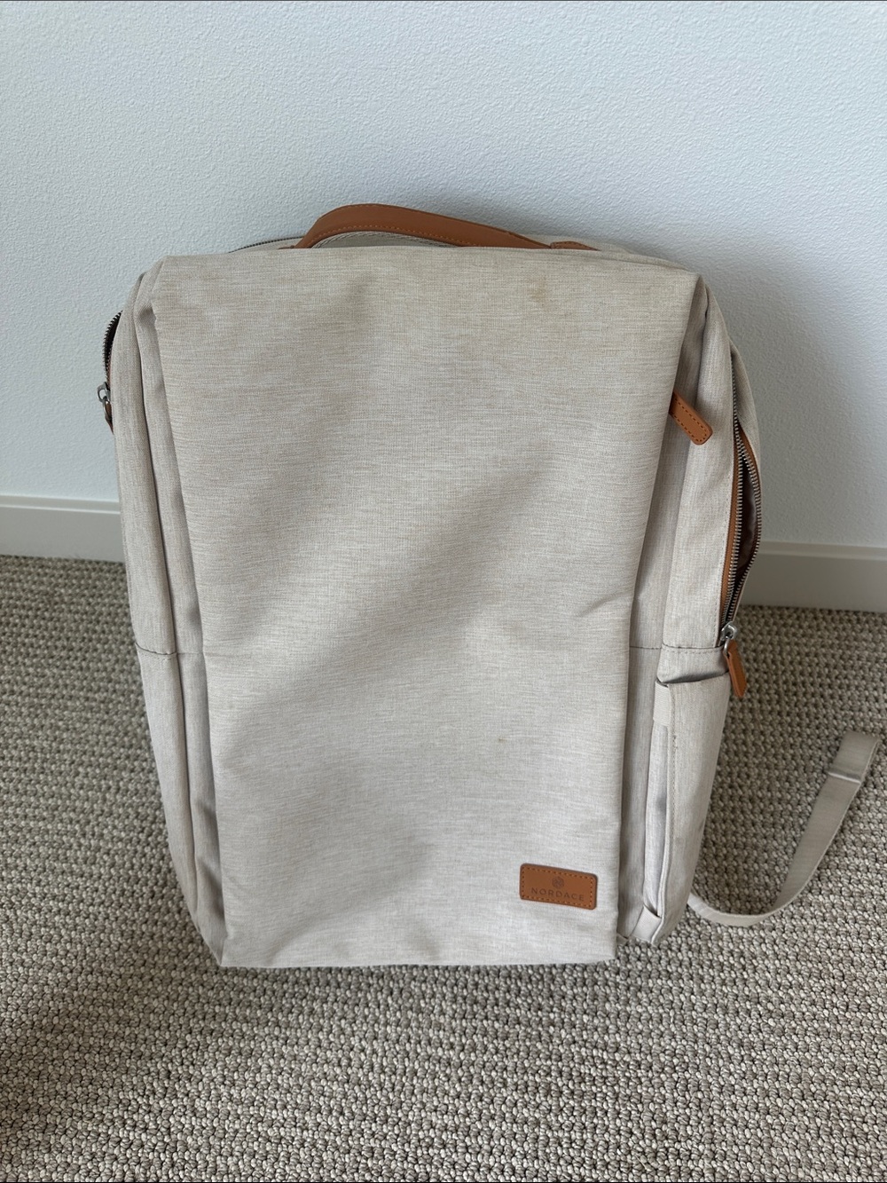 Nordice Cream Canvas Backpack